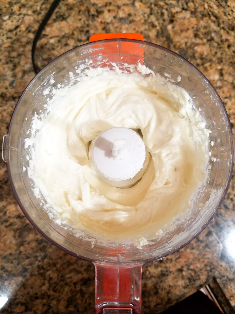 Whipped Ricotta in the food processor. 